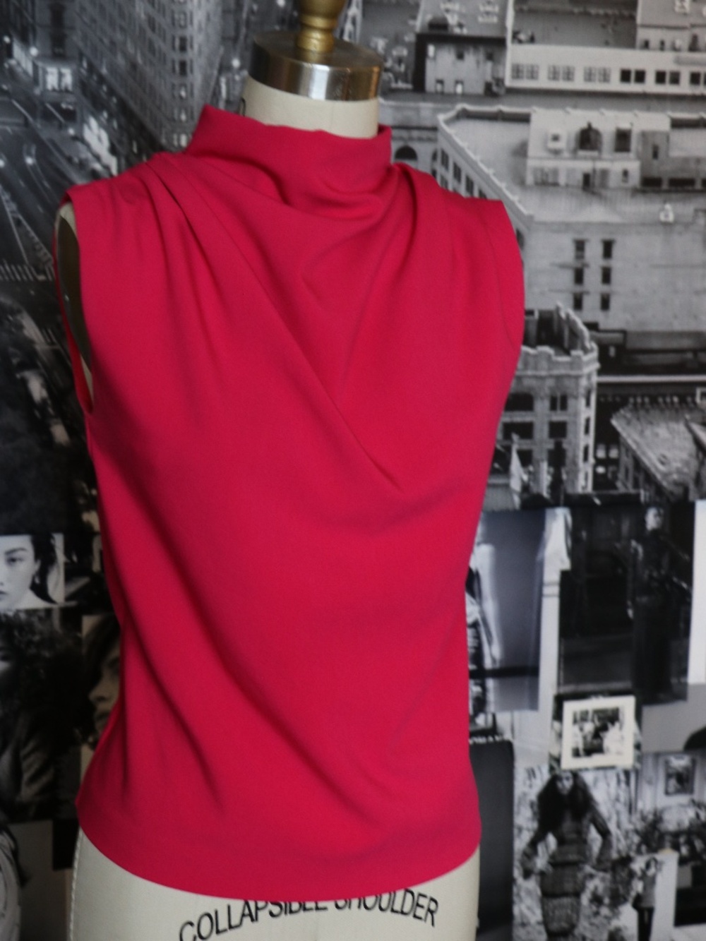 Ruched Pink Sleeveless Shirt